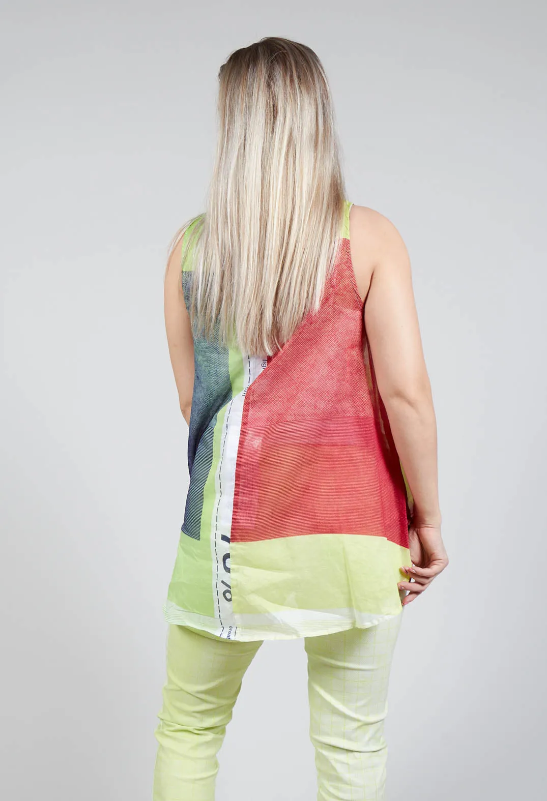 A-Line Cotton Vest Top Multicolour