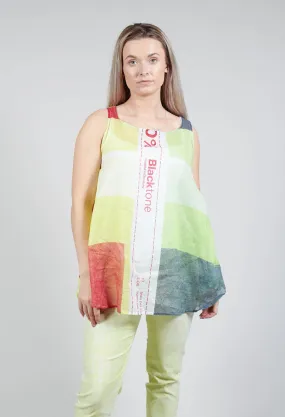 A-Line Cotton Vest Top Multicolour