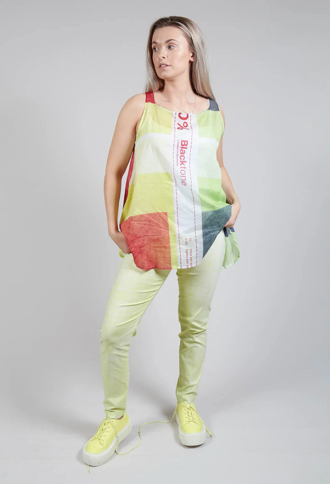 A-Line Cotton Vest Top Multicolour