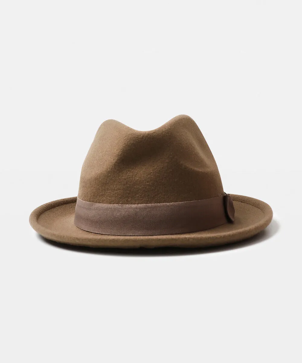 Natural Wool Fedora Hat by Arvust Tanner