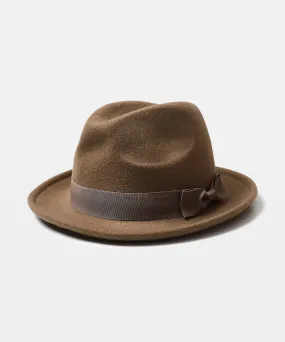 Natural Wool Fedora Hat by Arvust Tanner