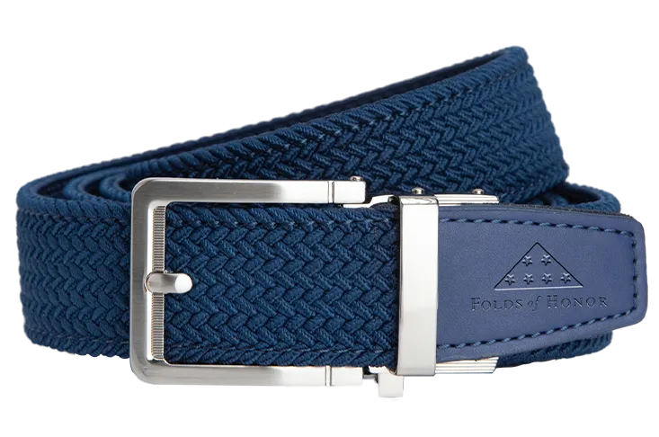 Navy Braided Golf Belt