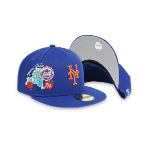 New York Mets City Cluster Blue Men's MLB 59FIFTY Fitted Cap