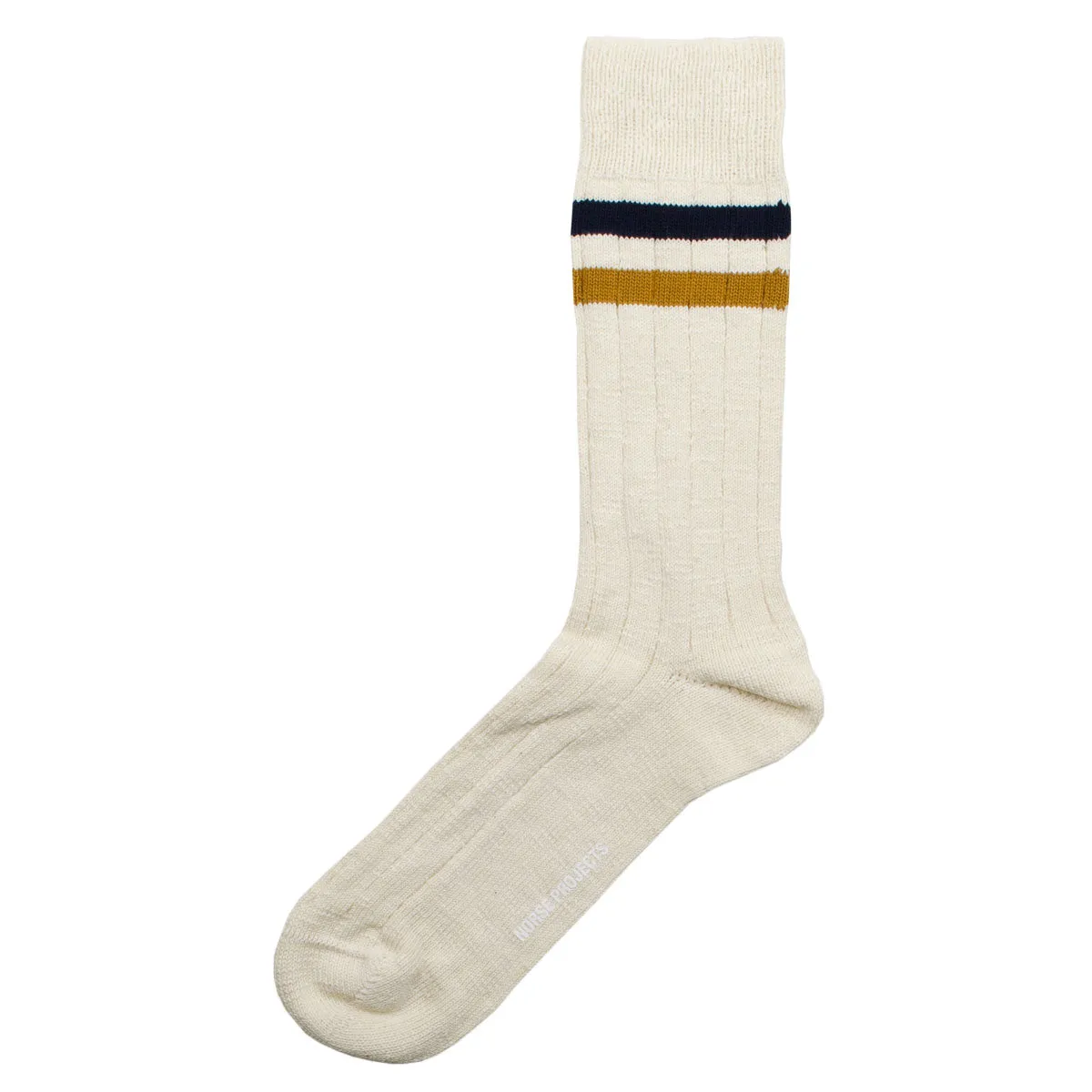 Norse Projects Cadmium Orange Bjarki Slub Stripe Socks