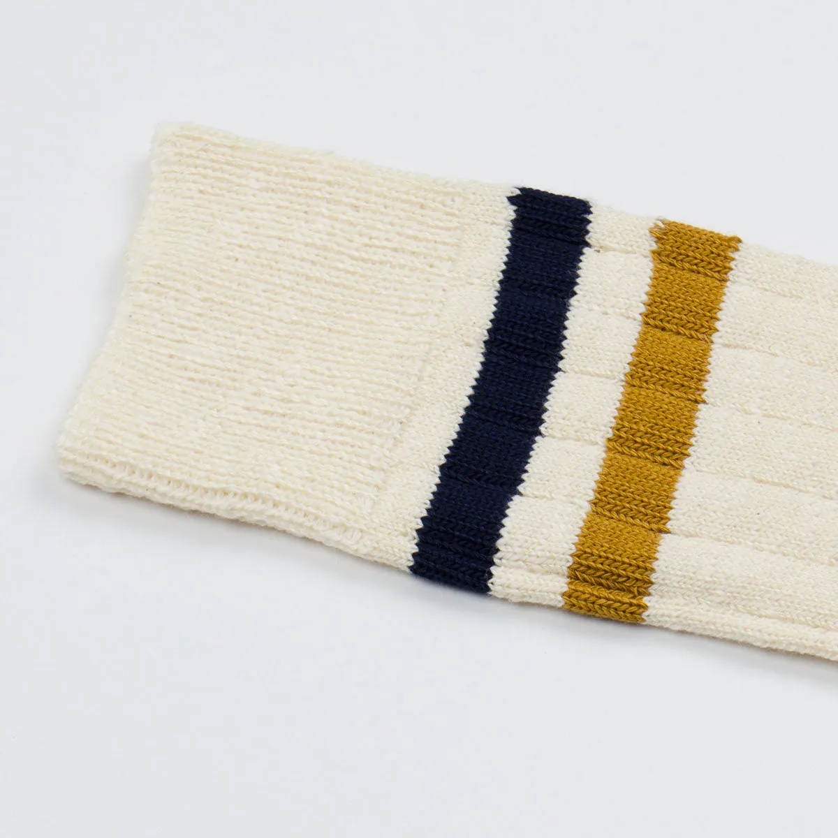 Norse Projects Cadmium Orange Bjarki Slub Stripe Socks