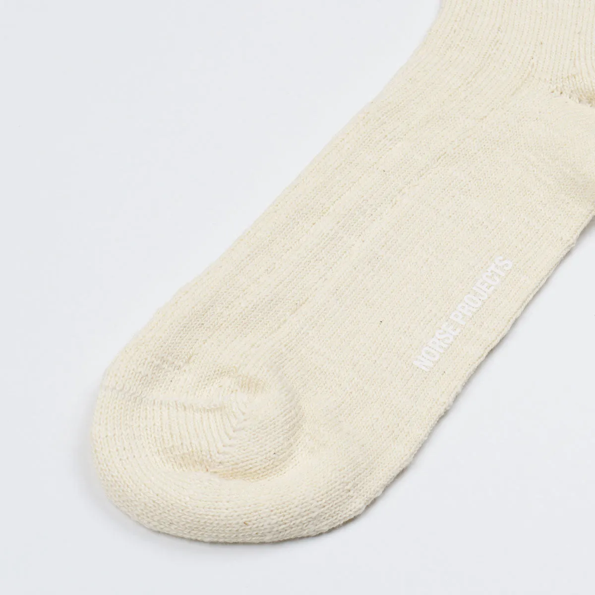 Norse Projects Cadmium Orange Bjarki Slub Stripe Socks