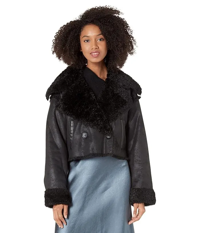 NVLT Reversible Faux Shearling Short Coat