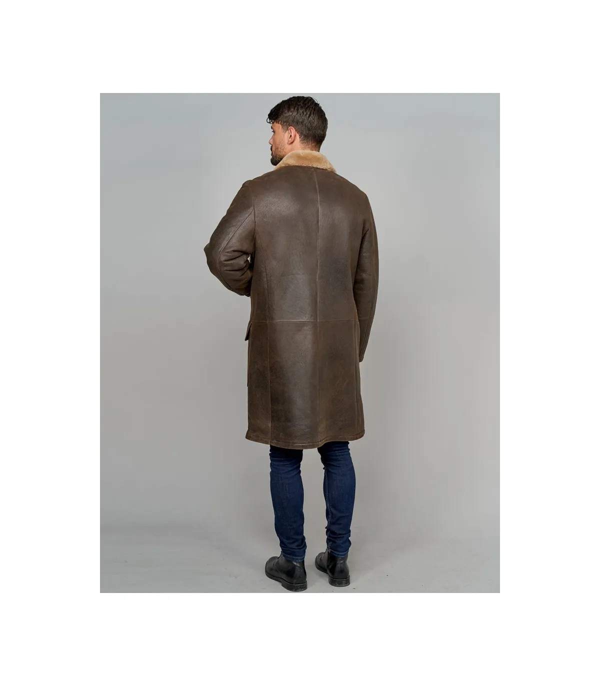 Men's Oakly Sheepskin Shearling Car Coat