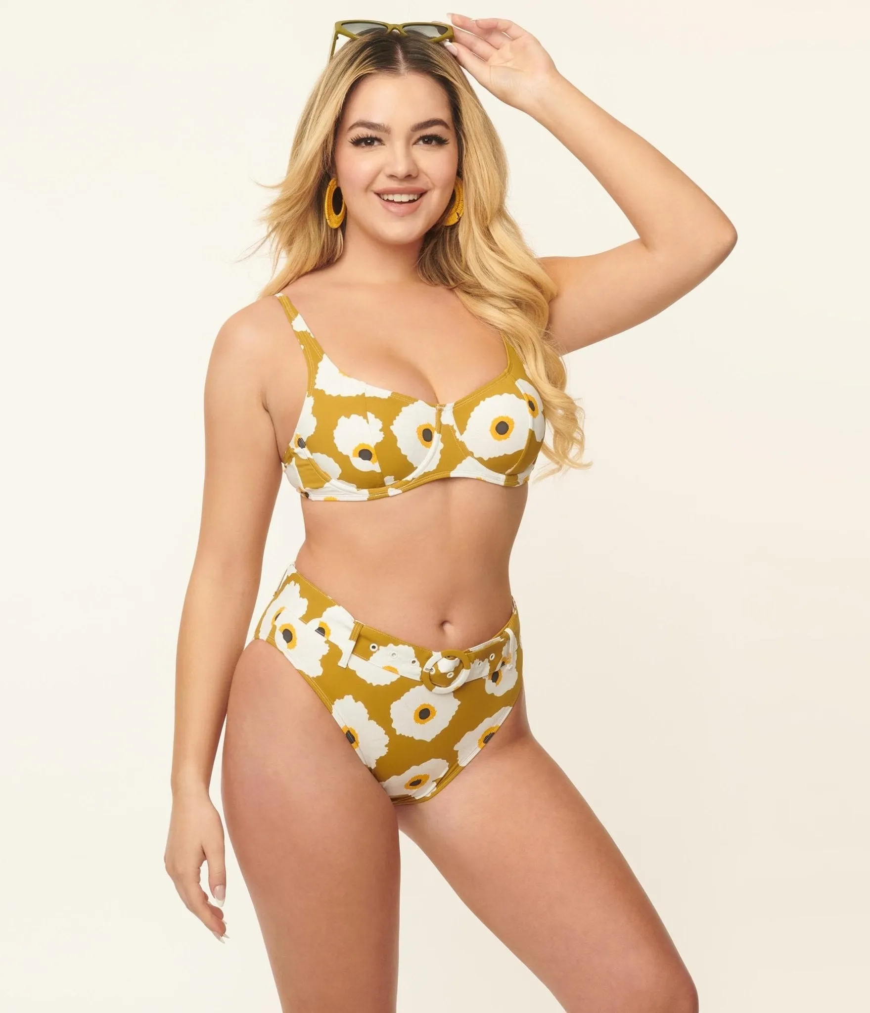 Kingdom & State Olive & White Poppy Swimwear Bottoms