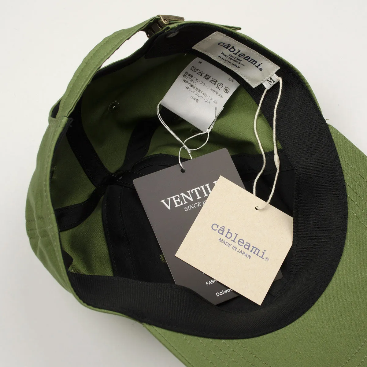 Olive cableami 60/2 Ventile 6-Panel Cap