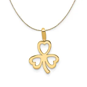 Heart Clover Pendant Necklace