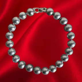 Grey Faux Pearl Necklace