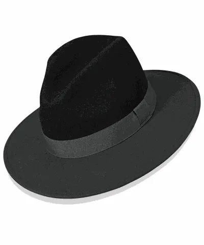 Paul Fredrick Wool Fedora with Ribbon Band