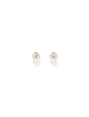 Pearl Stone Stud Earrings