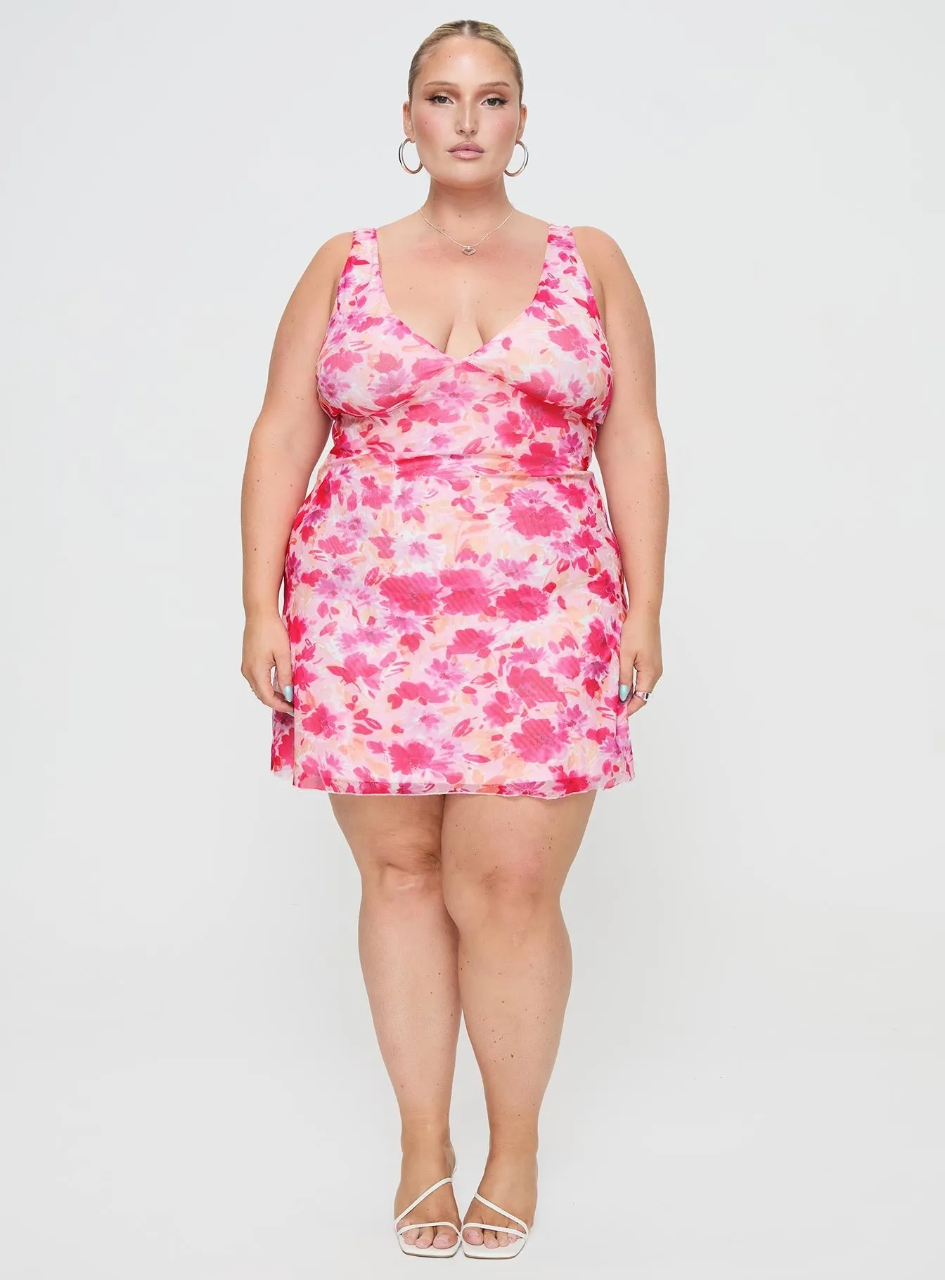 Pink Floral Zuba Mini Dress