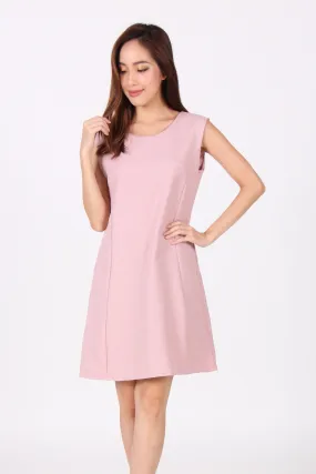 Pink Sleeveless Shift Dress