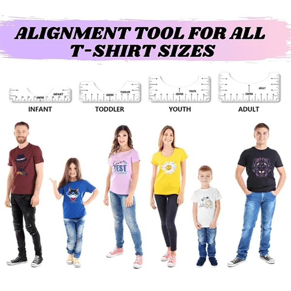 Set of 4 T-Shirt Ruler Guides