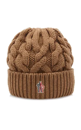 Premium Cable Knit Beanie by Moncler Grenoble