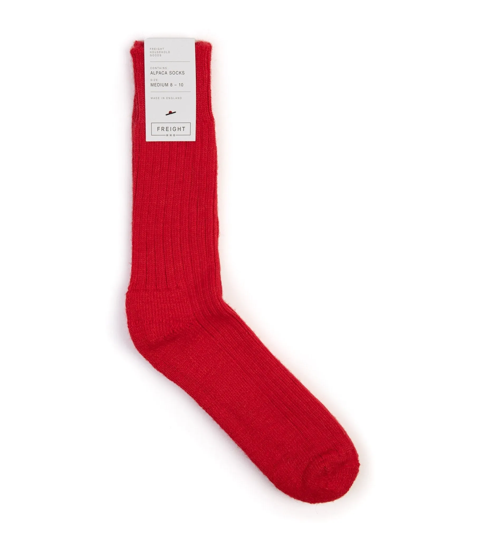 Red Freight Alpaca Cushion Sole Socks