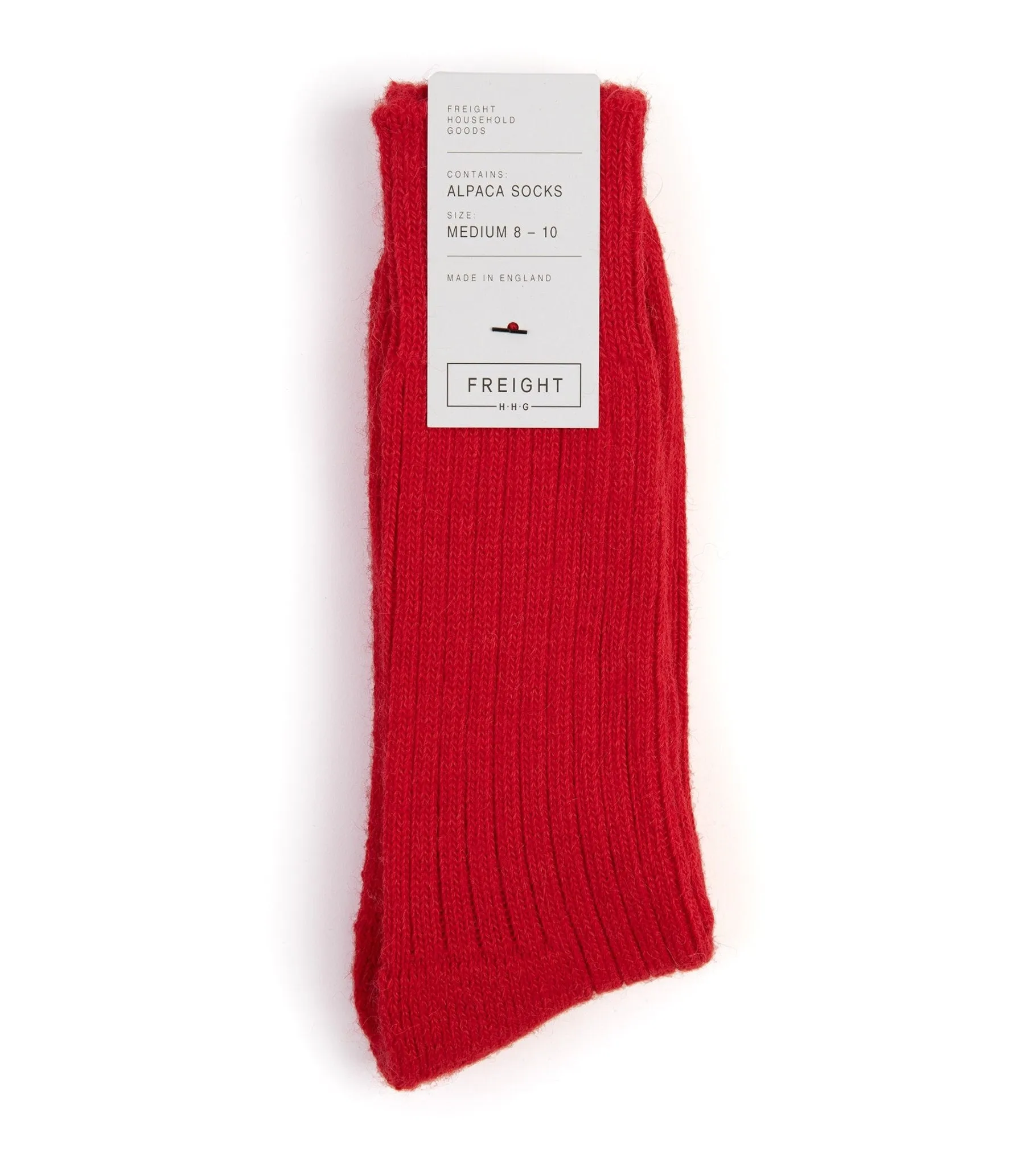 Red Freight Alpaca Cushion Sole Socks