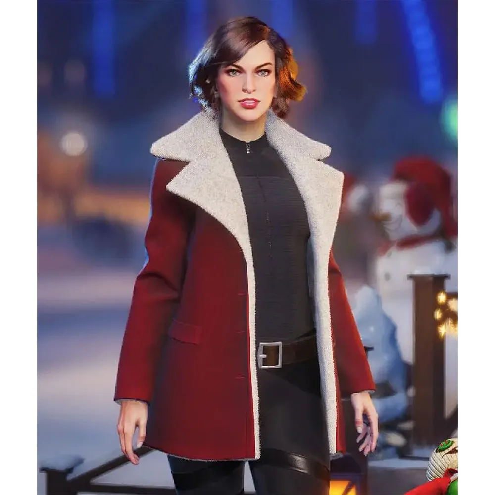 Holiday Ops Milla Jovovich Red Coat World of Tanks