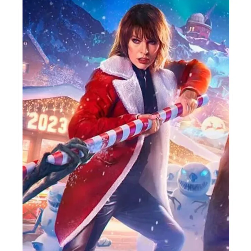 Holiday Ops Milla Jovovich Red Coat World of Tanks