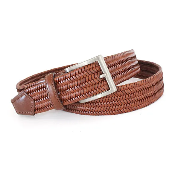 Robert Charles 1068 Leather Elastic Belt - Black or Tan