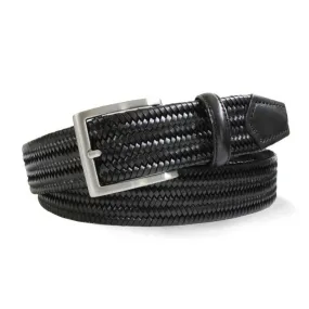 Robert Charles 1068 Leather Elastic Belt - Black or Tan