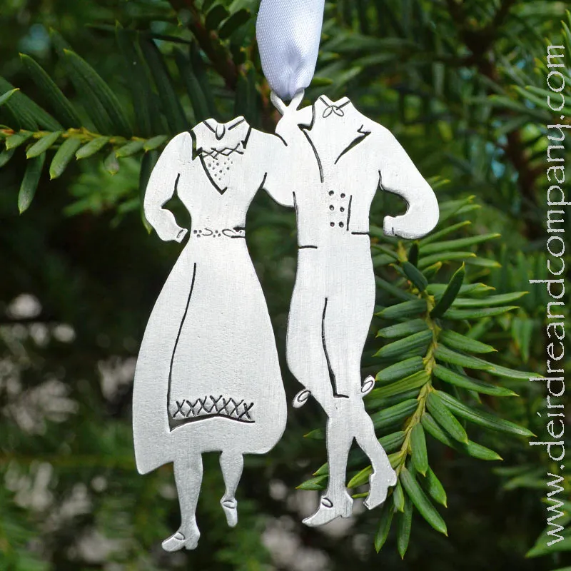 Scandinavian Dancers Pewter Ornament