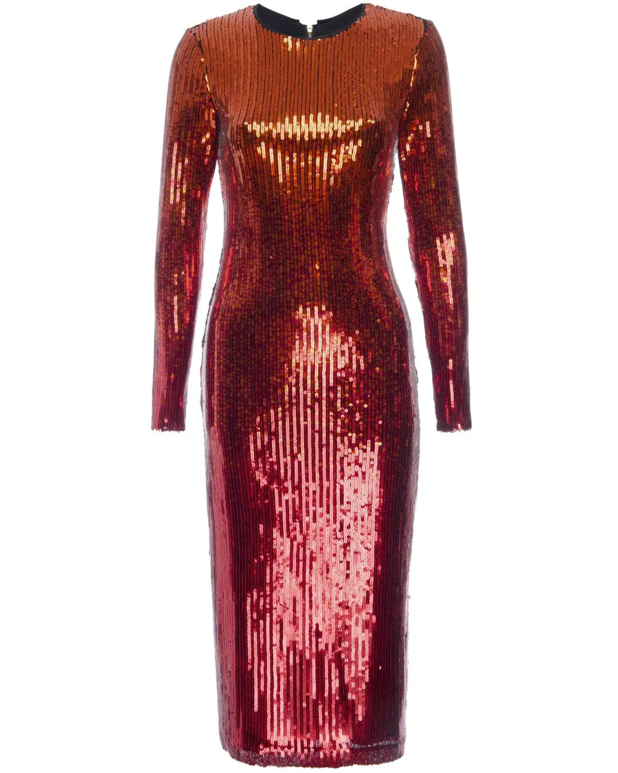 Flame Sequin Inferno Kate Dress