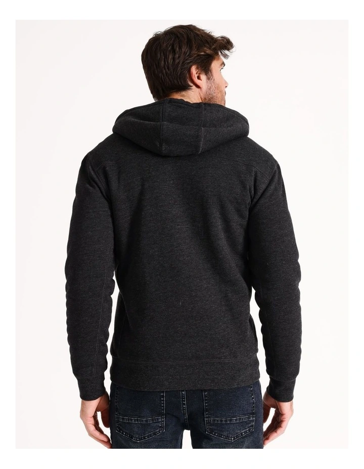 Seth Sherpa Hoodie in Charcoal