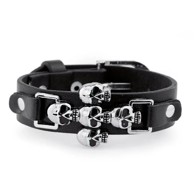 Skull Punk Gothic Rock Belt Bracelets