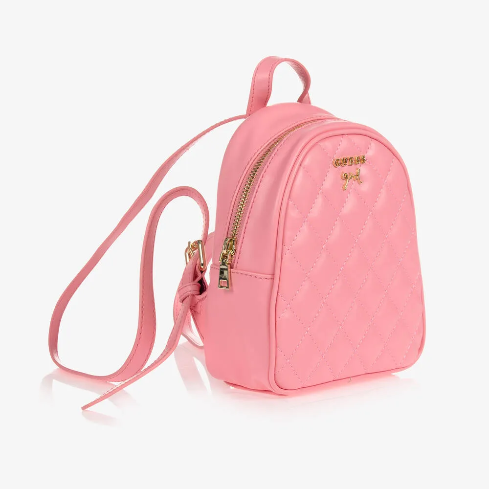 Small Pink Quilted Backpack