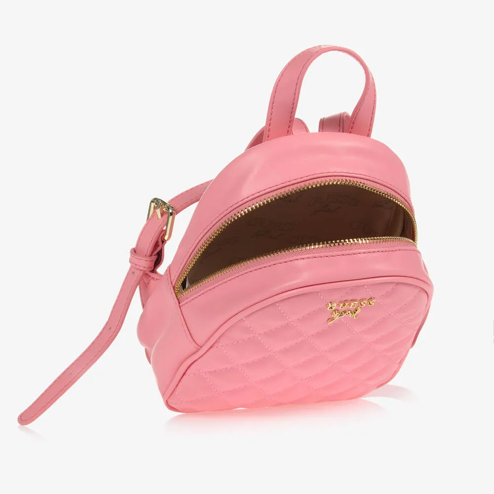 Small Pink Quilted Backpack