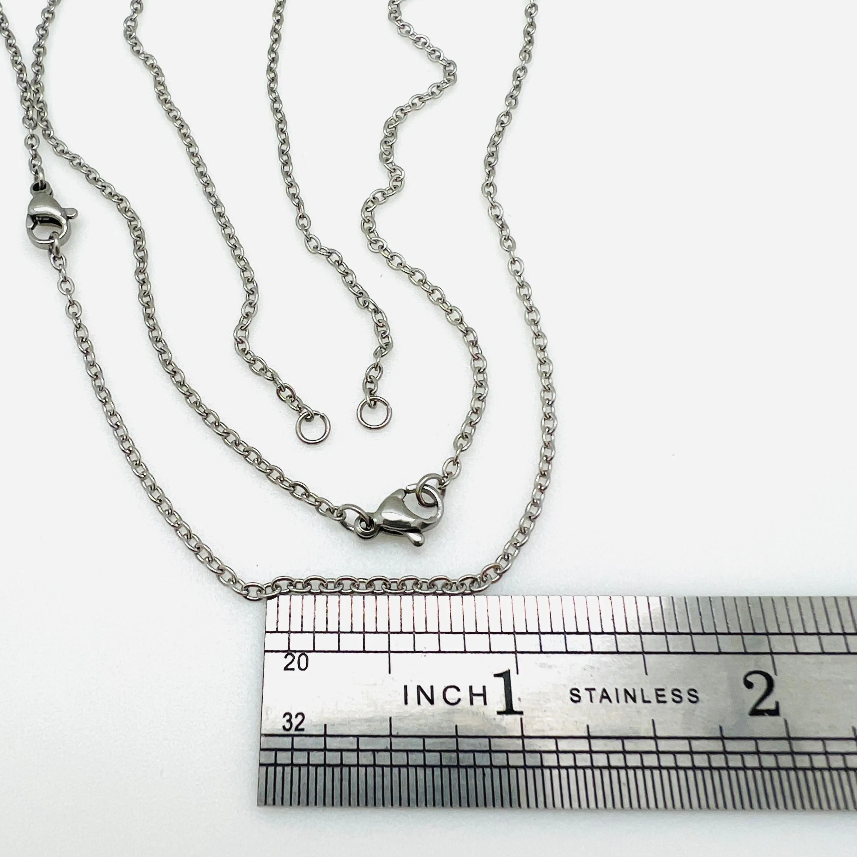 Stainless Cable Connector Necklace - 18