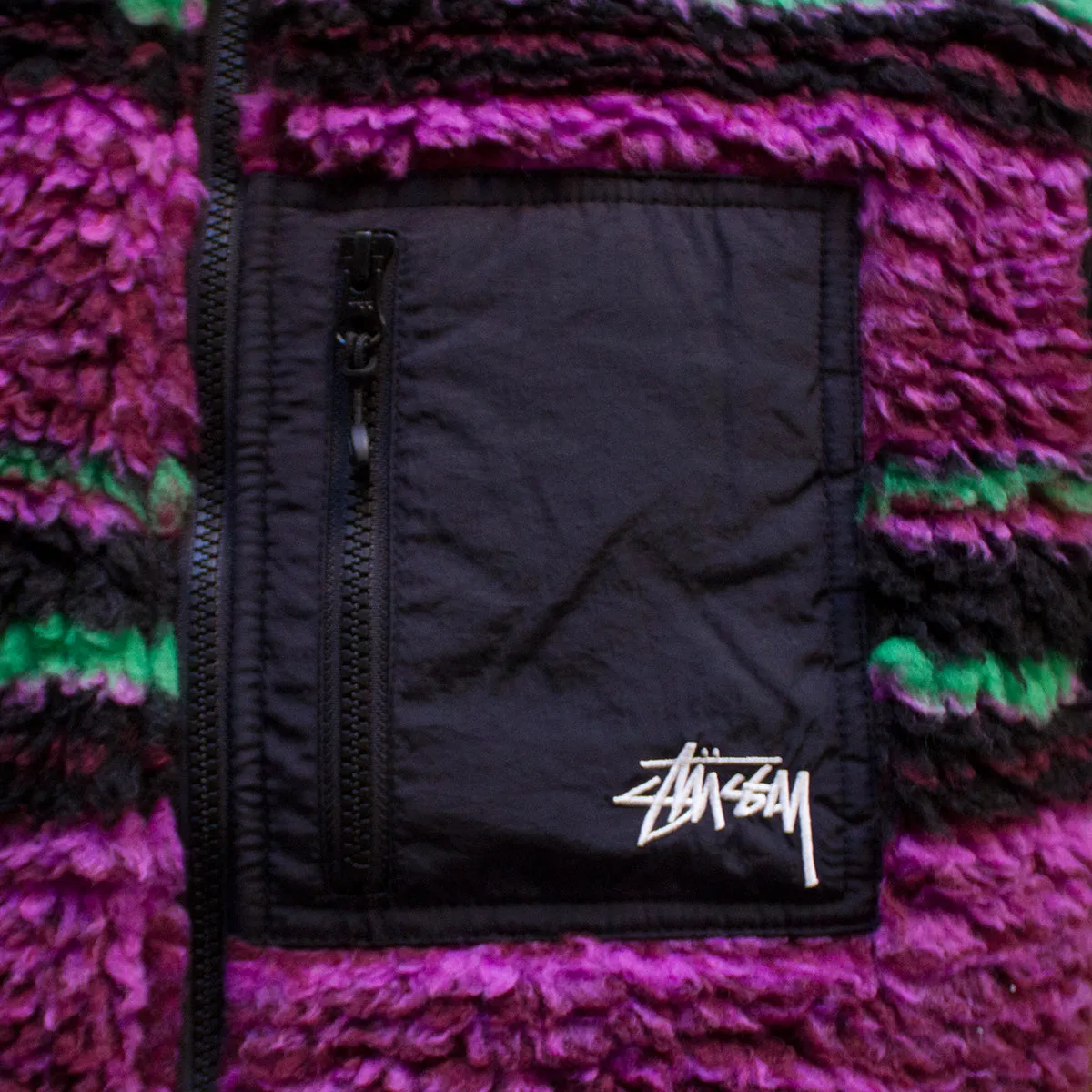 Striped Sherpa Vest