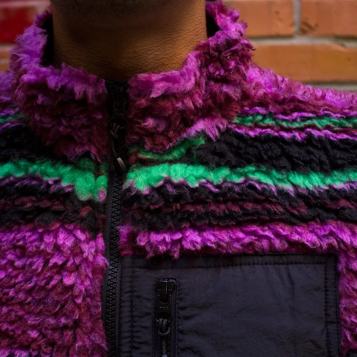 Striped Sherpa Vest