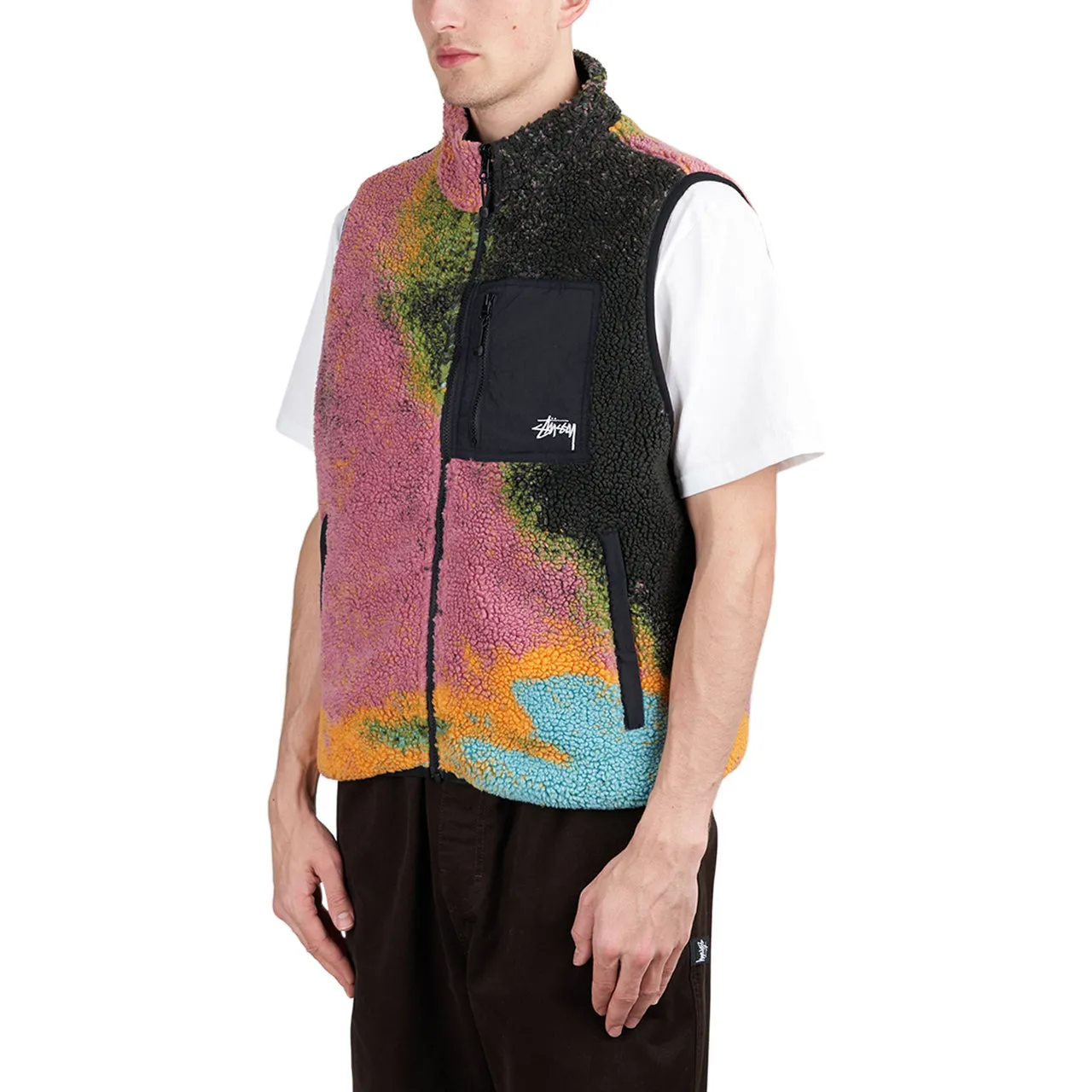 Stussy Jacquard Sherpa Vest Multi