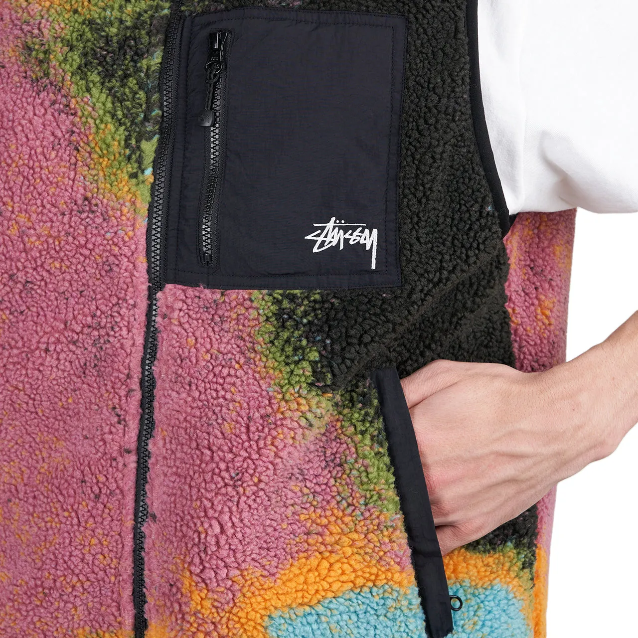 Stussy Jacquard Sherpa Vest Multi