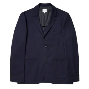 sunspel navy wool blazer