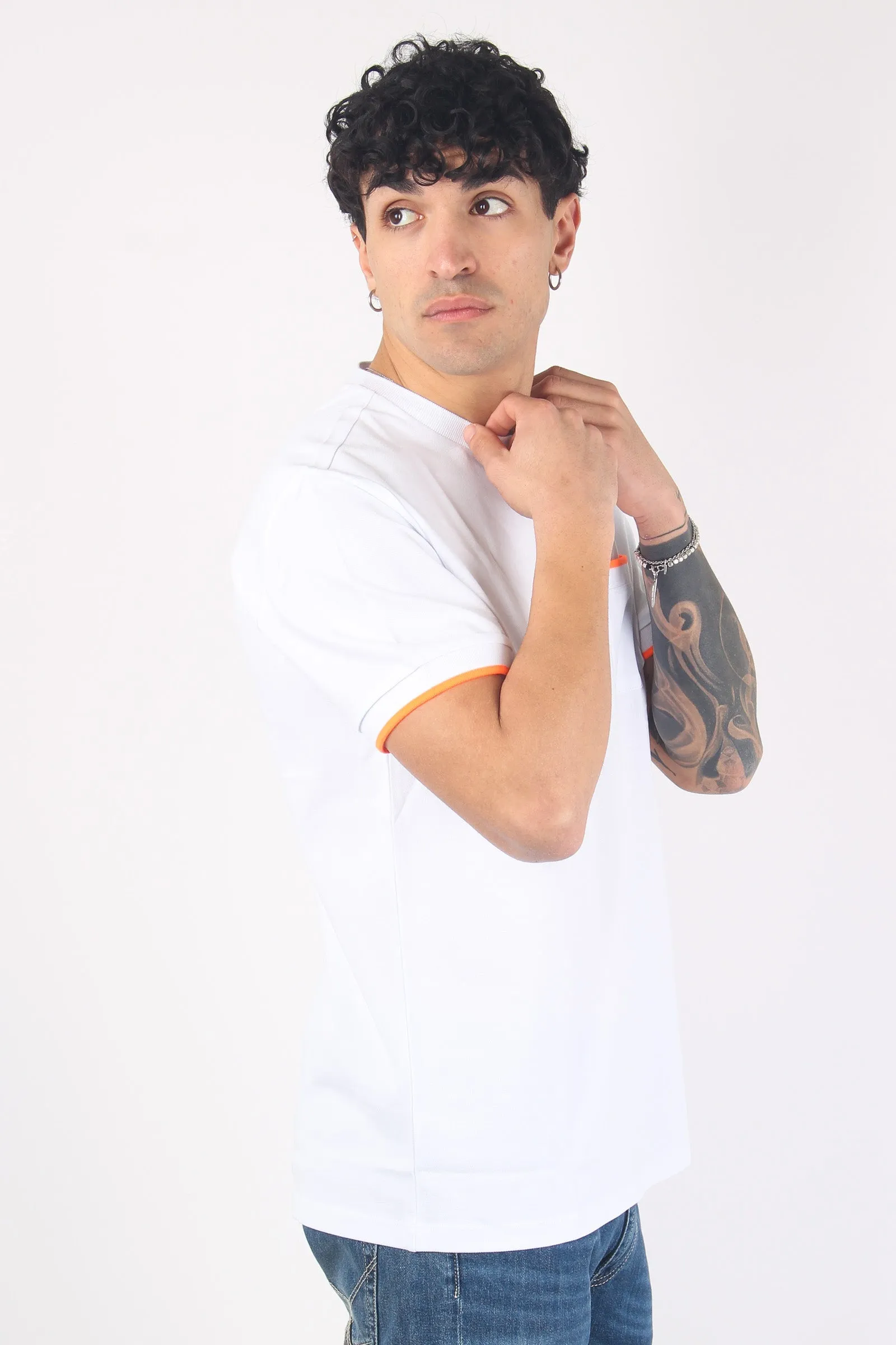 White Pique Pocket T-shirt