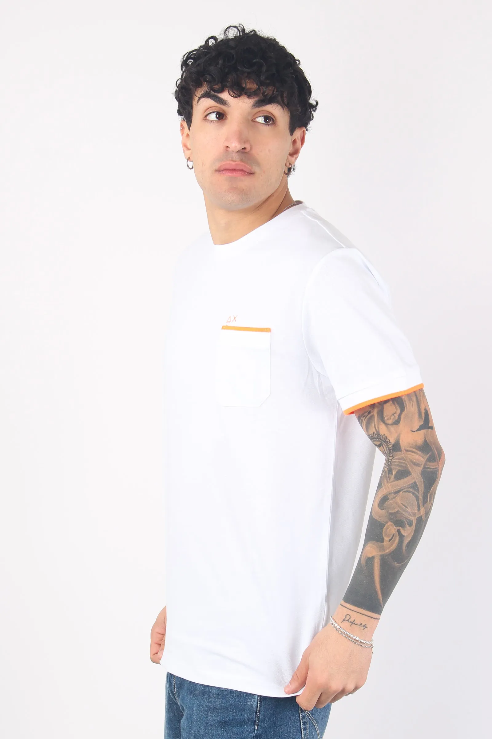 White Pique Pocket T-shirt