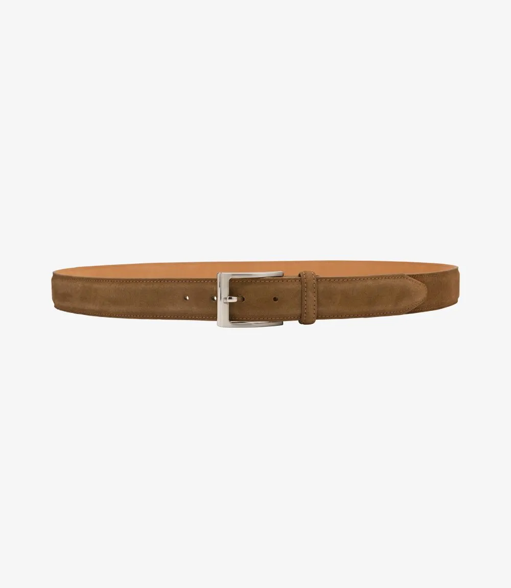 Tan Suede Leather Belt by Loake William