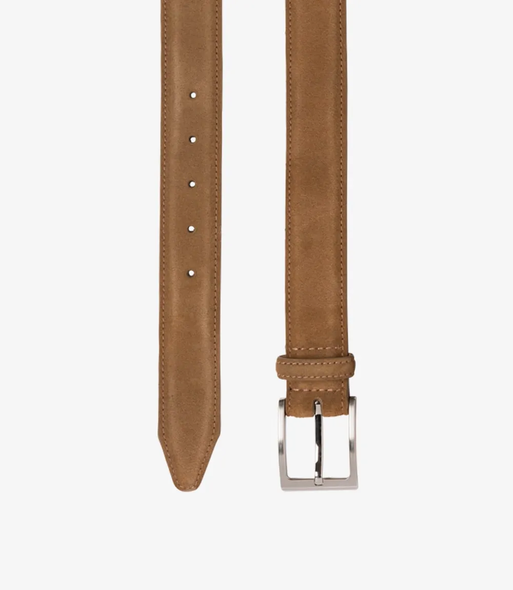 Tan Suede Leather Belt by Loake William