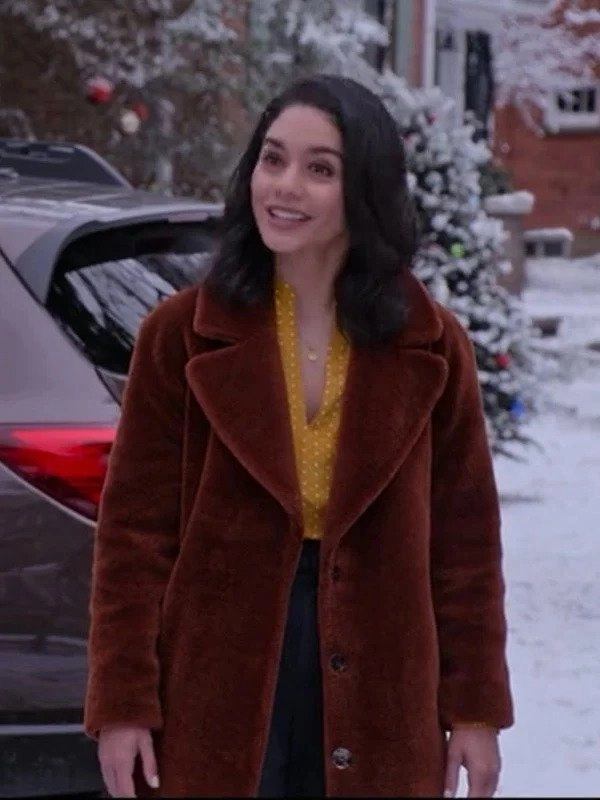 Brooke Brown Shearling Coat from The Knight Before Christmas