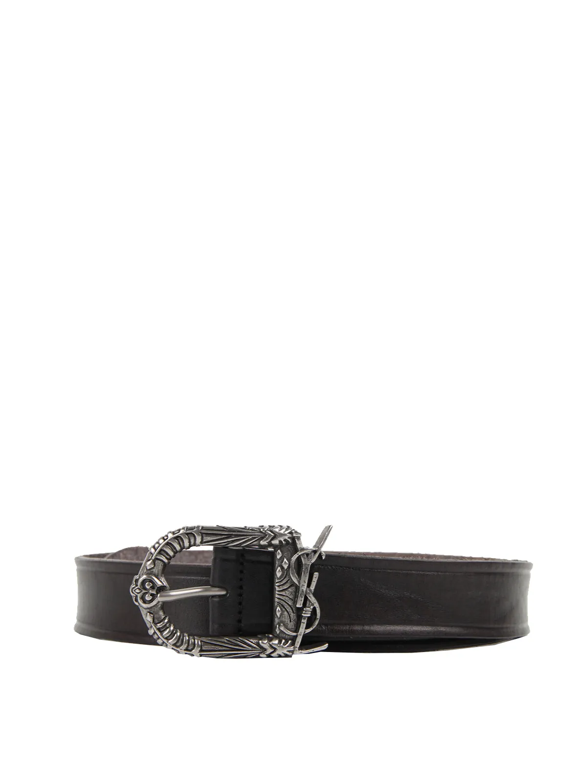 Black Western Logo Belt