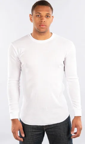 White Fitted Thermal Shirt