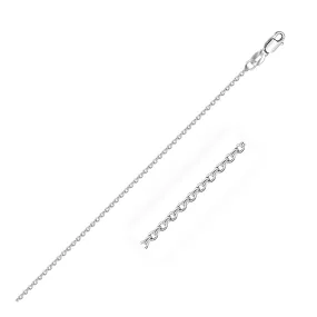 10k White Gold Cable Chain 1.1mm rx39597 16