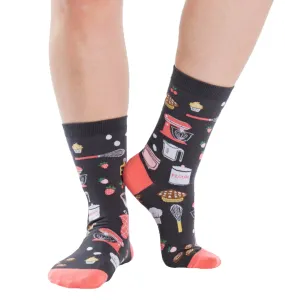 Women's Crew Socks with Whisking Business Prints