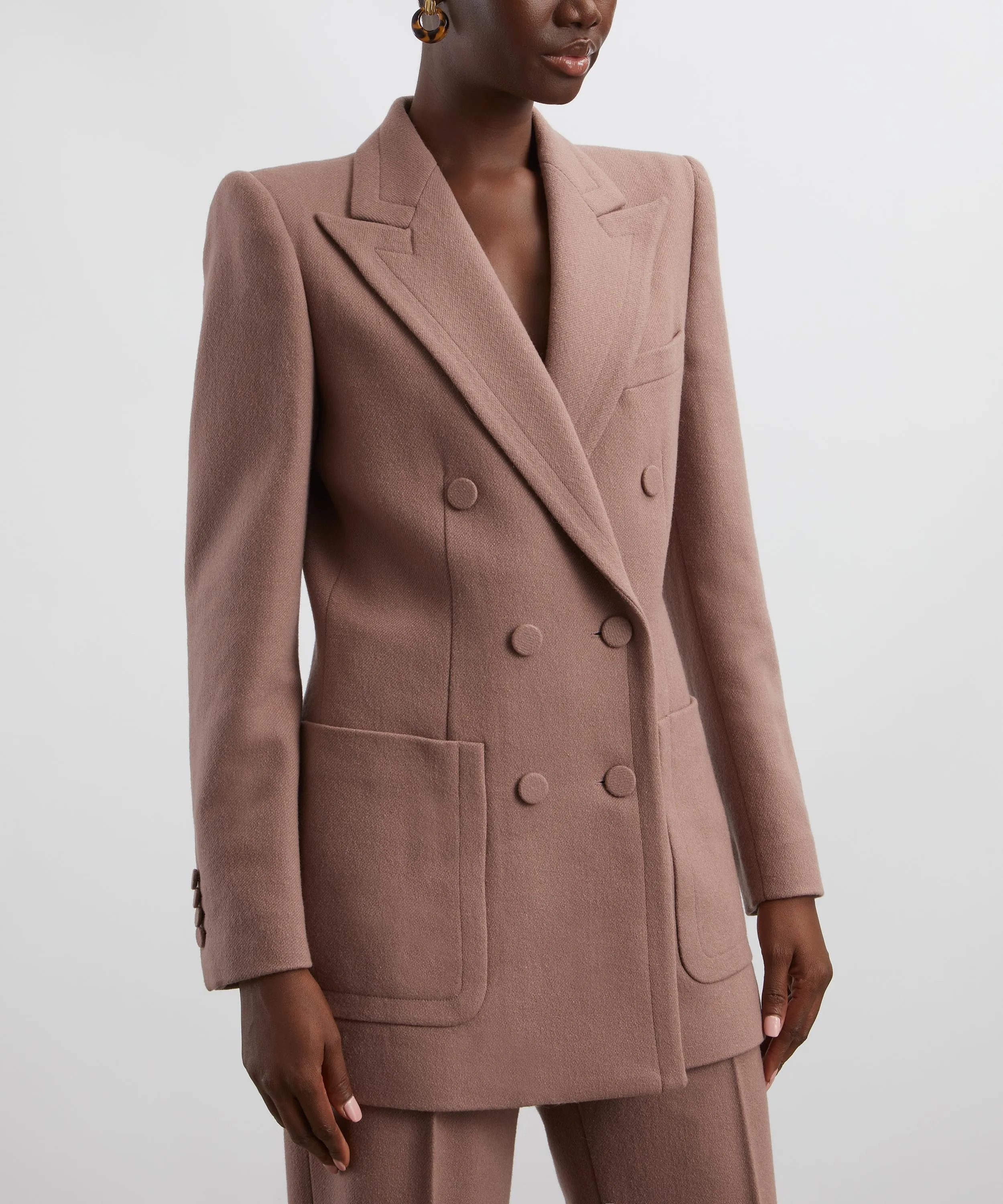 Women's Old Rose Wool Blazer